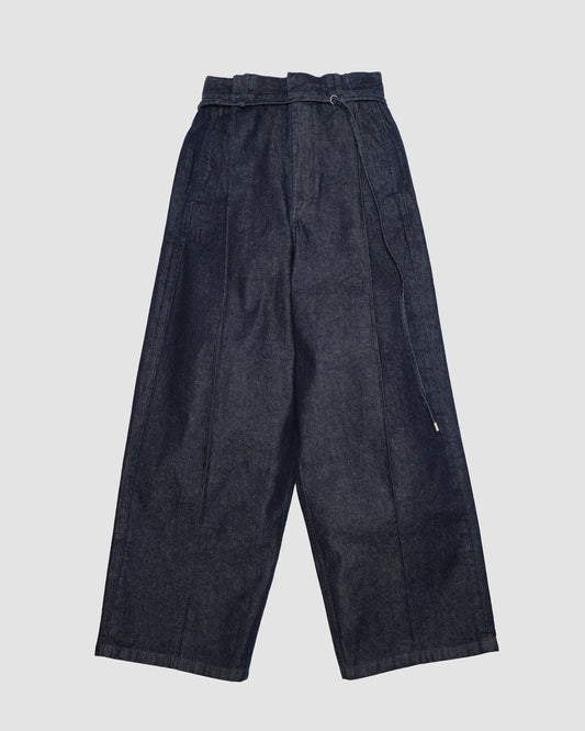 ROBERTE - Waist tuck wide INDIGO LIVINGTONE OFFICIAL WEB STORE