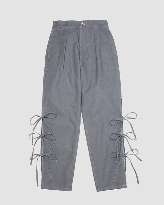 JAZ - Side slit with bow GREY LIVINGTONE OFFICIAL WEB STORE