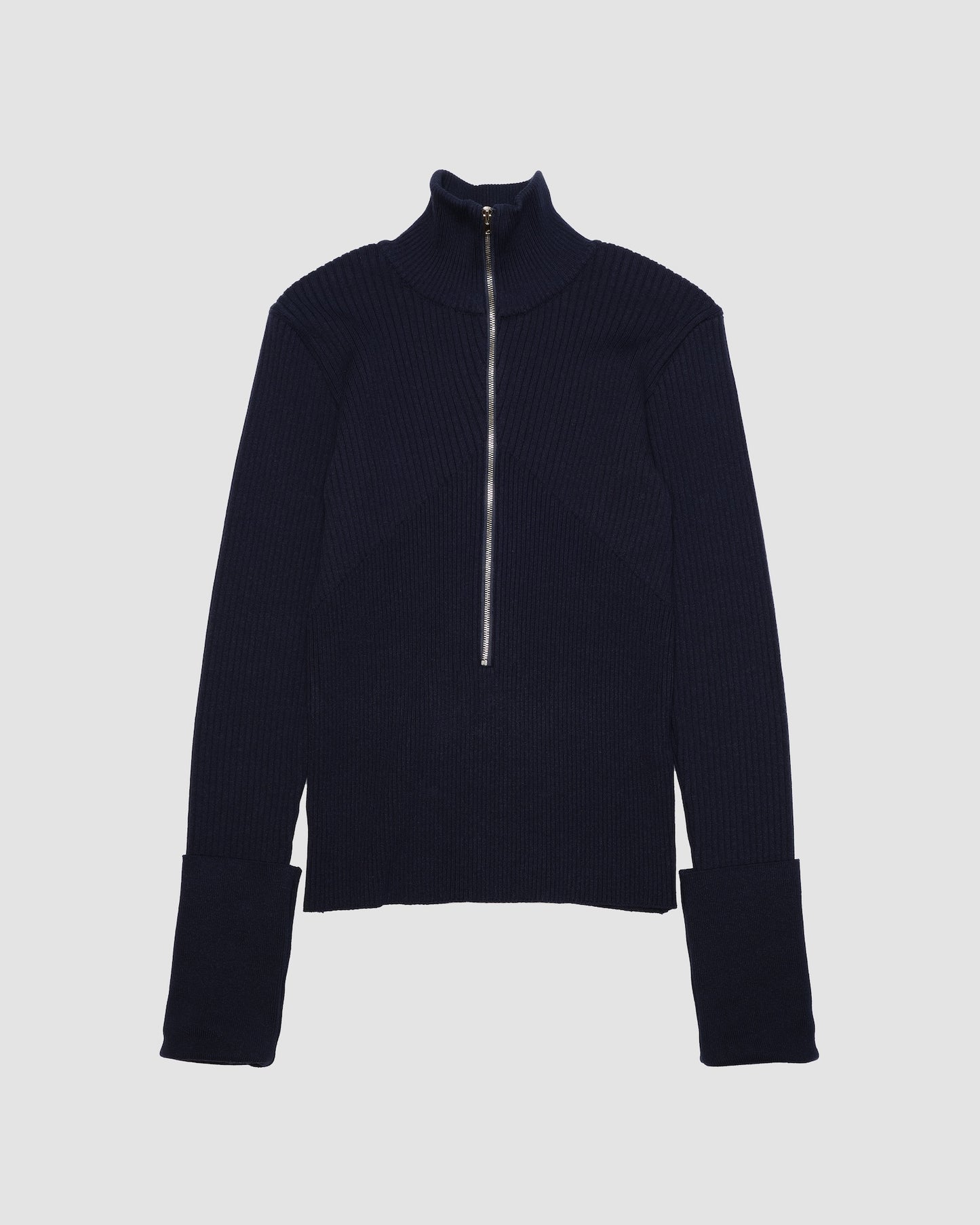 DOLK zipper fly High neck knit INDIGO LIVINGTONE OFFICIAL WEB STORE