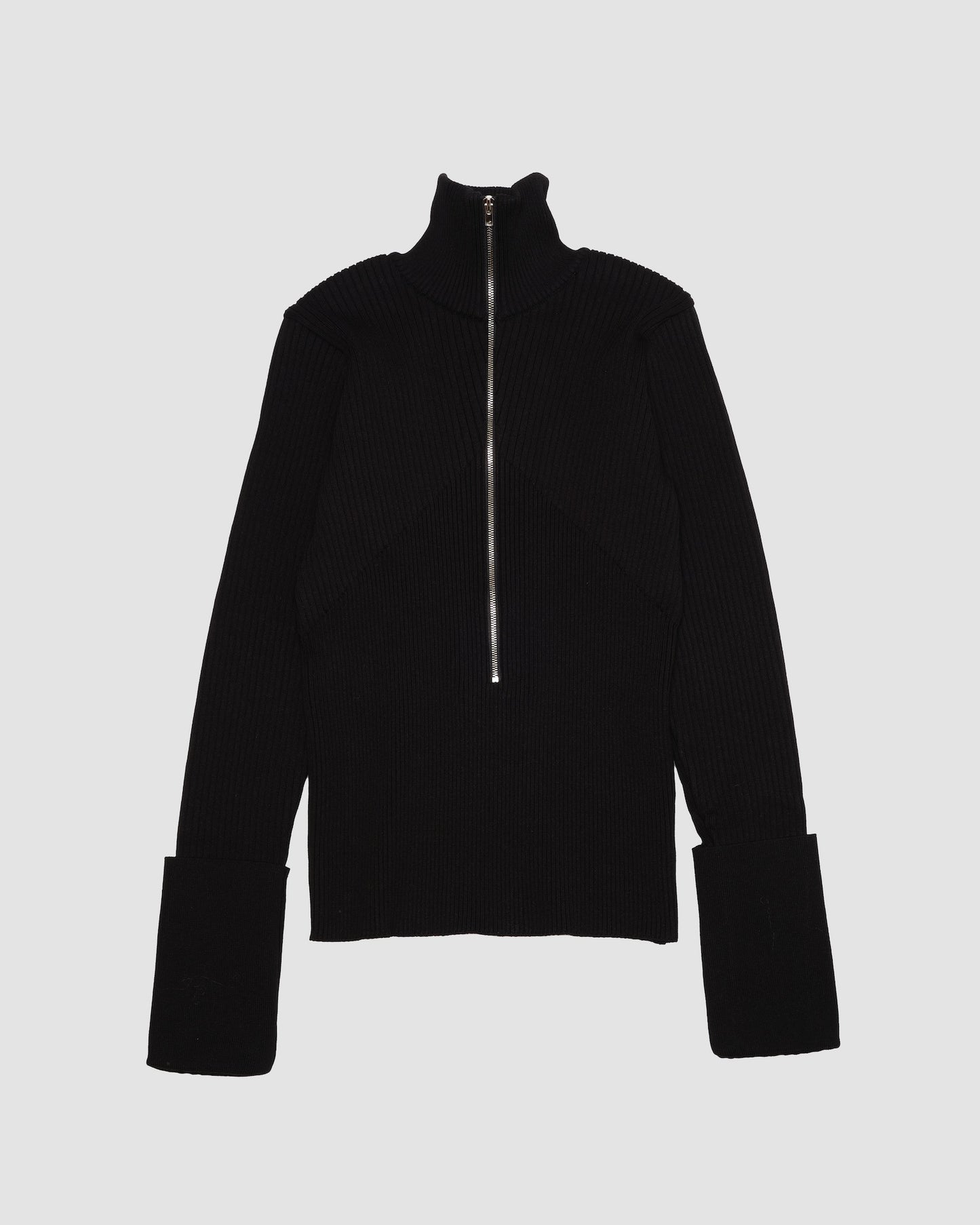 DOLK zipper fly High neck knit BLACK LIVINGTONE OFFICIAL WEB STORE