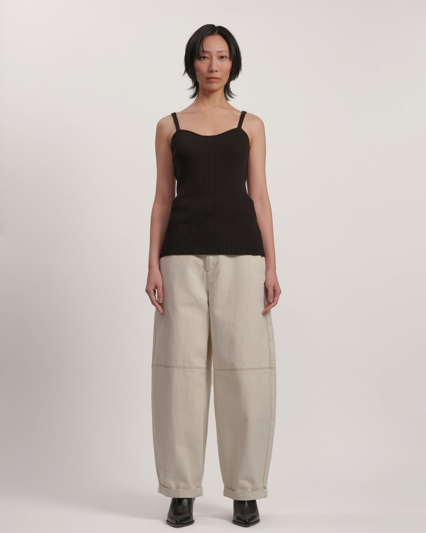DOLK combi knit WHITE LIVINGTONE OFFICIAL WEB STORE