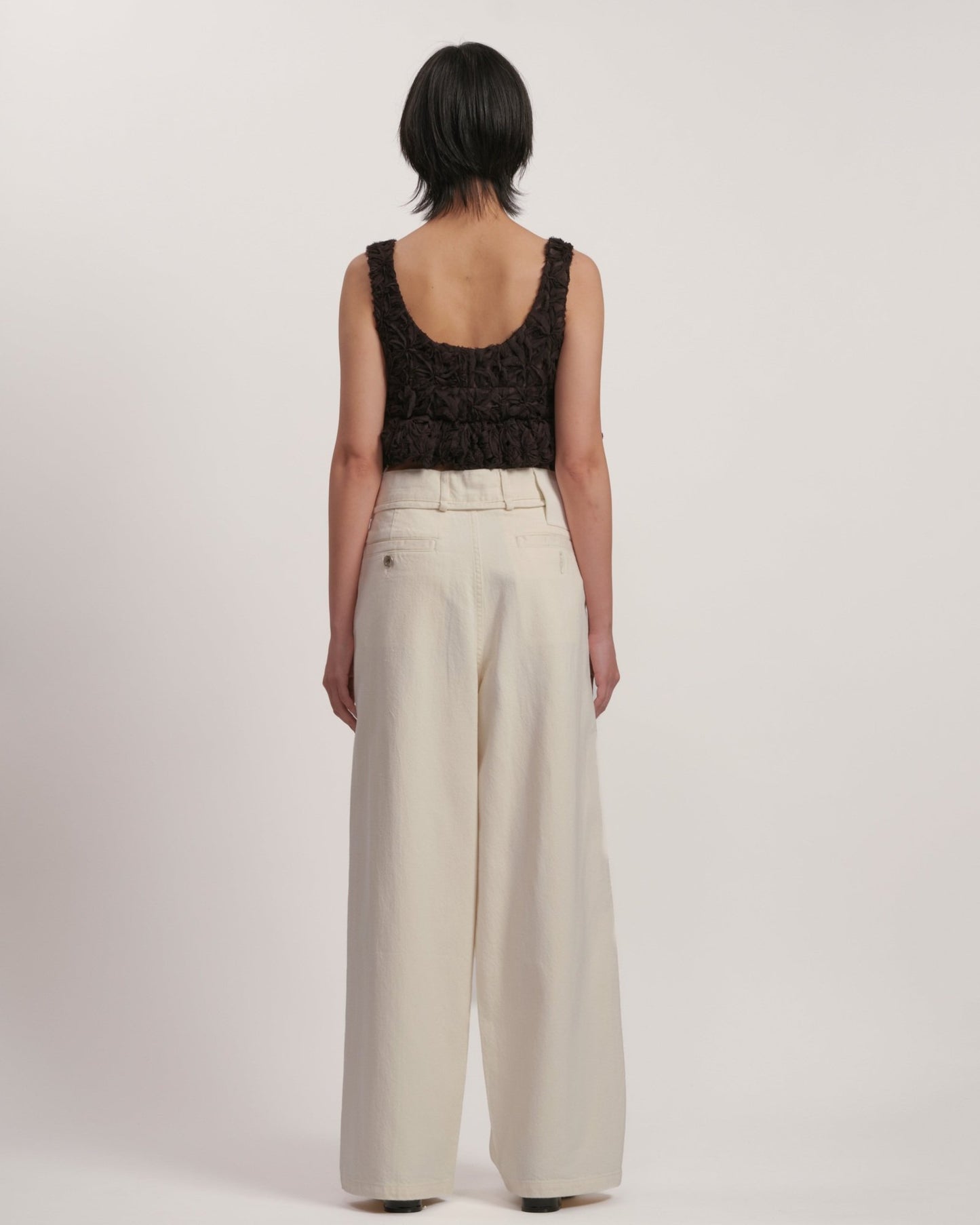 Embroidery flower bustier CREAM LIVINGTONE OFFICIAL WEB STORE