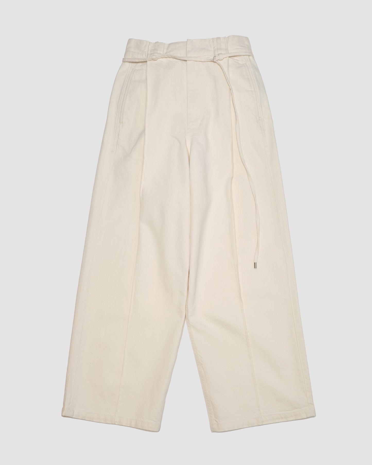 ROBERTE - Waist tuck wide WHITE LIVINGTONE OFFICIAL WEB STORE