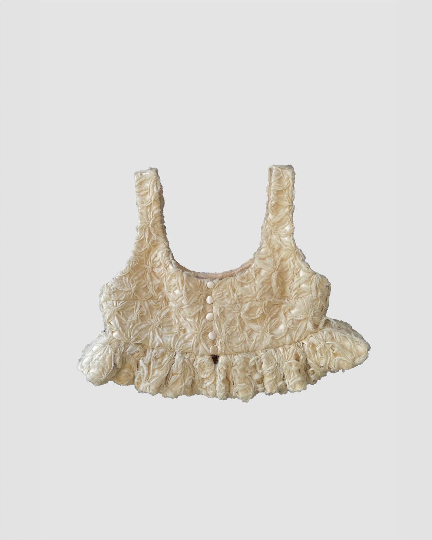 Embroidery flower bustier CREAM LIVINGTONE OFFICIAL WEB STORE
