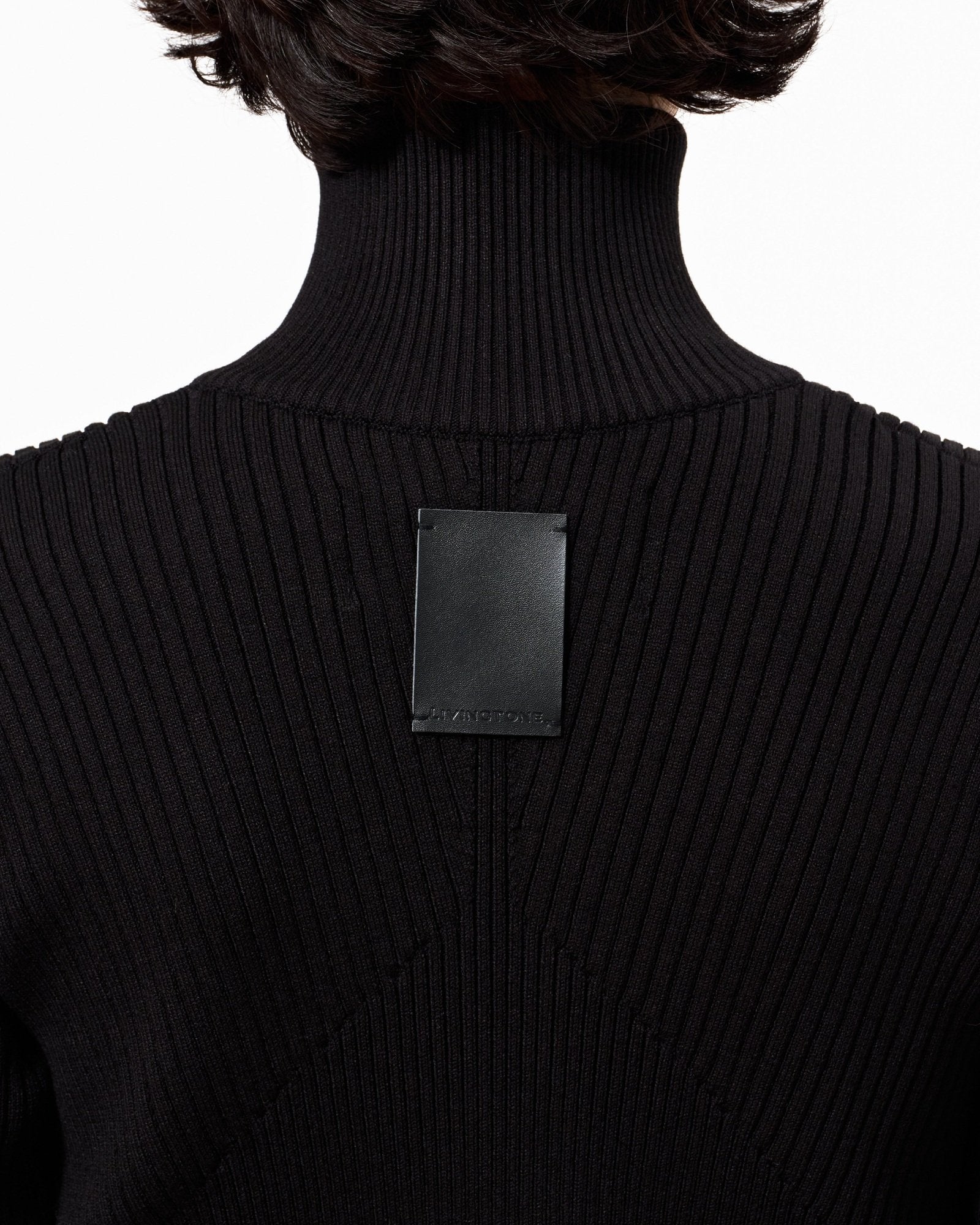 DOLK zipper fly High neck knit BLACK LIVINGTONE OFFICIAL WEB STORE