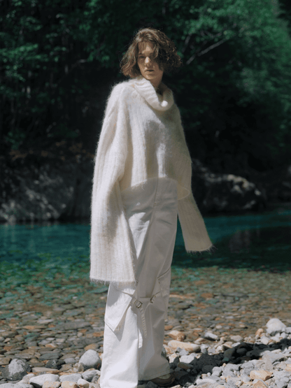 OLLIE - Belted cargo WHITE LIVINGTONE OFFICIAL WEB STORE