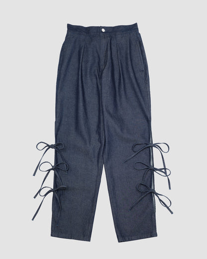 JAZ - Side slit with bow INDIGO LIVINGTONE OFFICIAL WEB STORE
