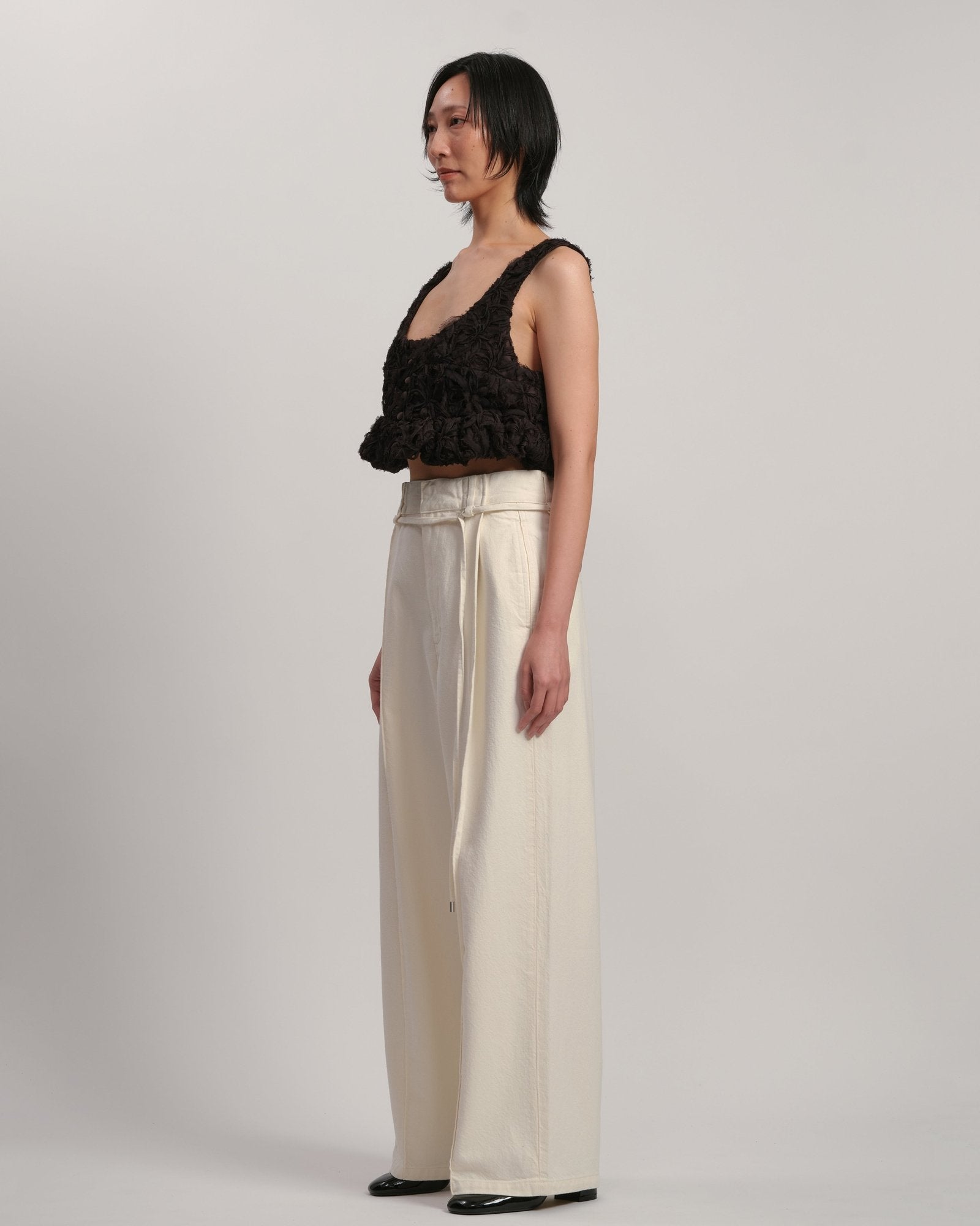 ROBERTE - Waist tuck wide INDIGO LIVINGTONE OFFICIAL WEB STORE