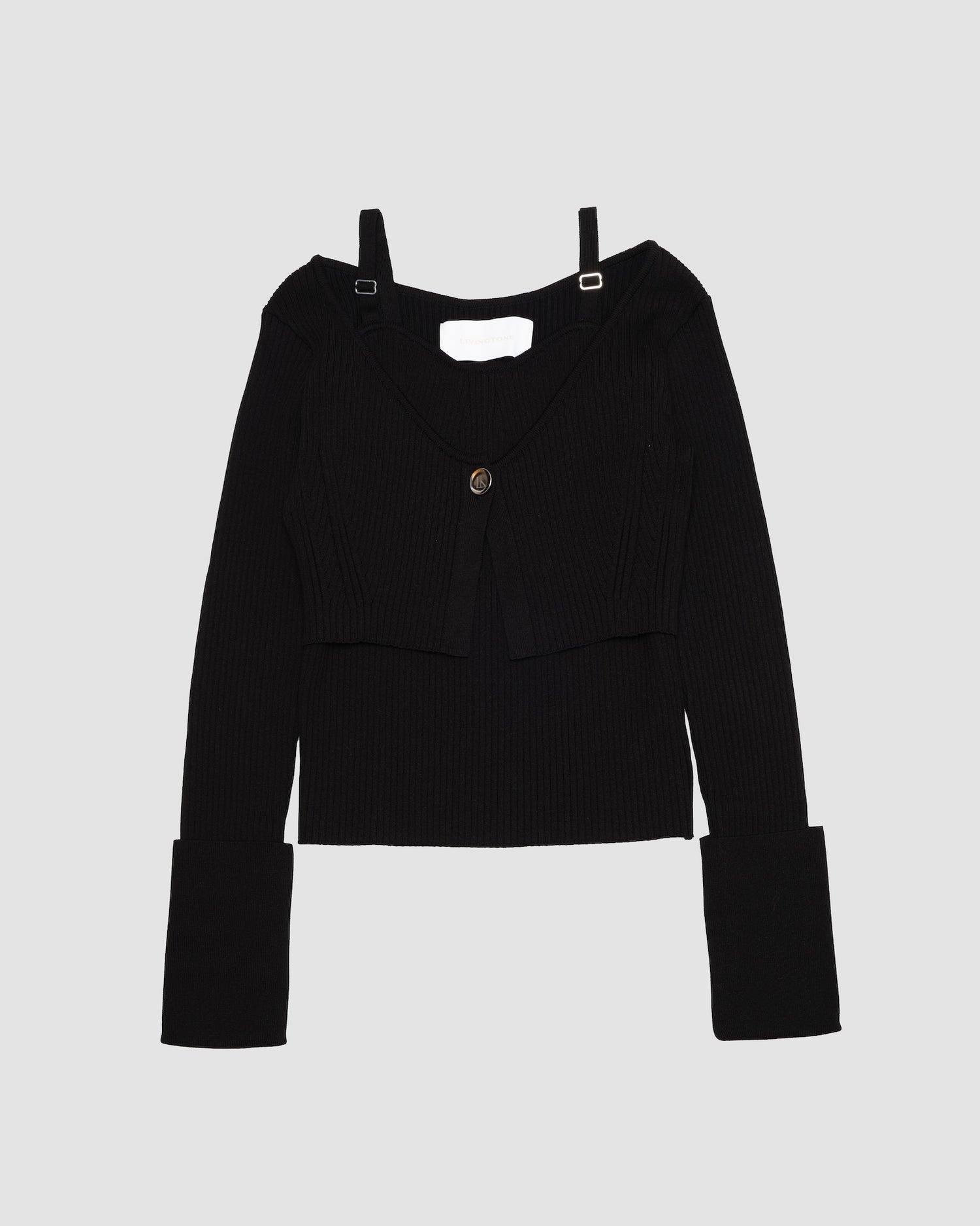 DOLK combi knit BLACK LIVINGTONE OFFICIAL WEB STORE