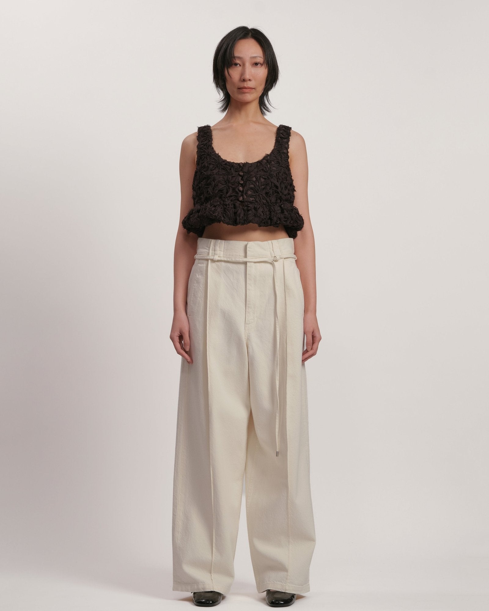 ROBERTE - Waist tuck wide INDIGO LIVINGTONE OFFICIAL WEB STORE
