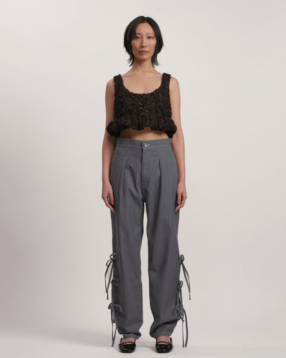 JAZ - Side slit with bow GREY LIVINGTONE OFFICIAL WEB STORE
