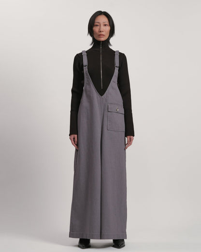 THIERRY - Deep v salopette LT BLUE LIVINGTONE OFFICIAL WEB STORE