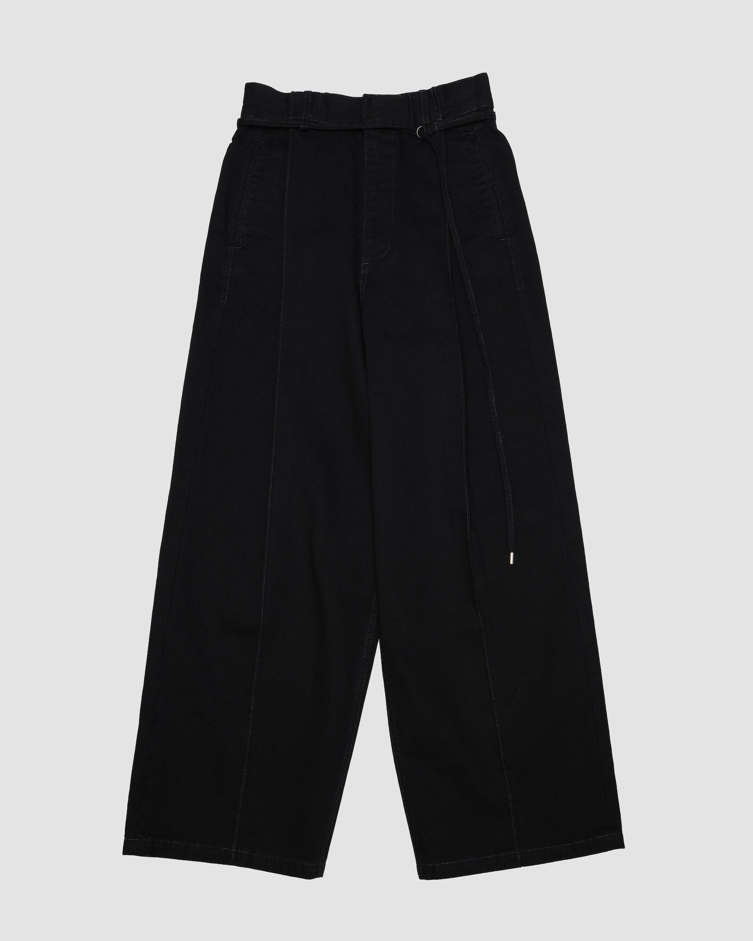 ROBERTE - Waist tuck wide BLACK LIVINGTONE OFFICIAL WEB STORE